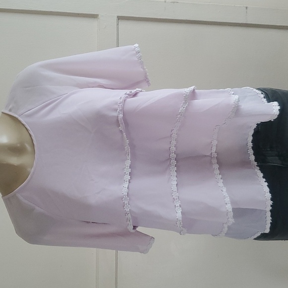 Blumarine Made in Italy Women’s Pink Layered Blouse top Size S - Picture 3 of 10